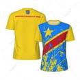 thumbnail image 1 of Exclusive design Democratic Republic Of Congo Flag Grain 3D Printed Men Running Bike Soccer Tennis Sports tshirt Mesh T-shirt, 1 of 16