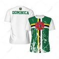 thumbnail image 1 of Exclusive design Dominica Flag Grain 3D Printed Men For Running Bike Soccer Tennis Fitness Sports tshirt Mesh Fans Short T-shirt, 1 of 16
