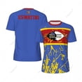 thumbnail image 1 of Exclusive design Eswatini Flag Grain 3D Printed Men For Running Bike Soccer Tennis Fitness Sports tshirt Mesh Fans Short T-shirt, 1 of 13