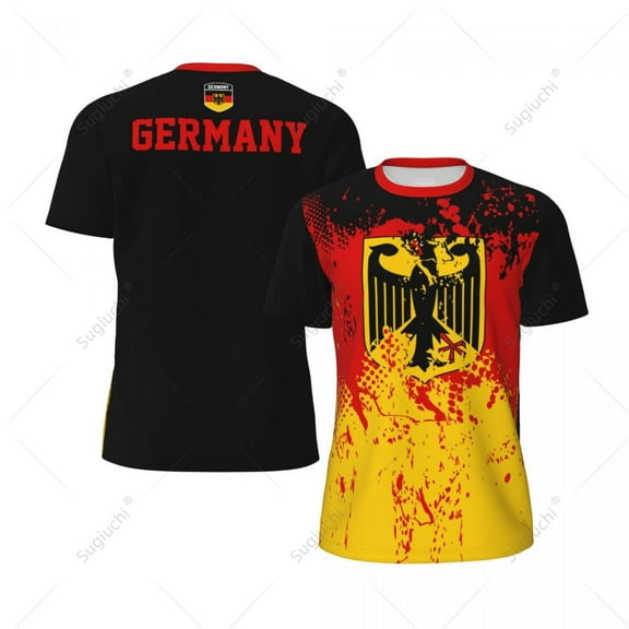 Exclusive design Germany Flag Flag Grain 3D Printed Men For Running Bike Soccer Tennis Fitness Sports tshirt Mesh Short T-shirt