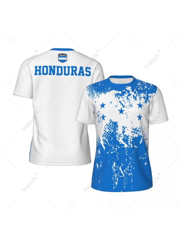 Exclusive design Honduras Flag Grain 3D Printed Men For Running Bike Soccer Tennis Fitness Sports jersey Mesh Fans Short T-shirt