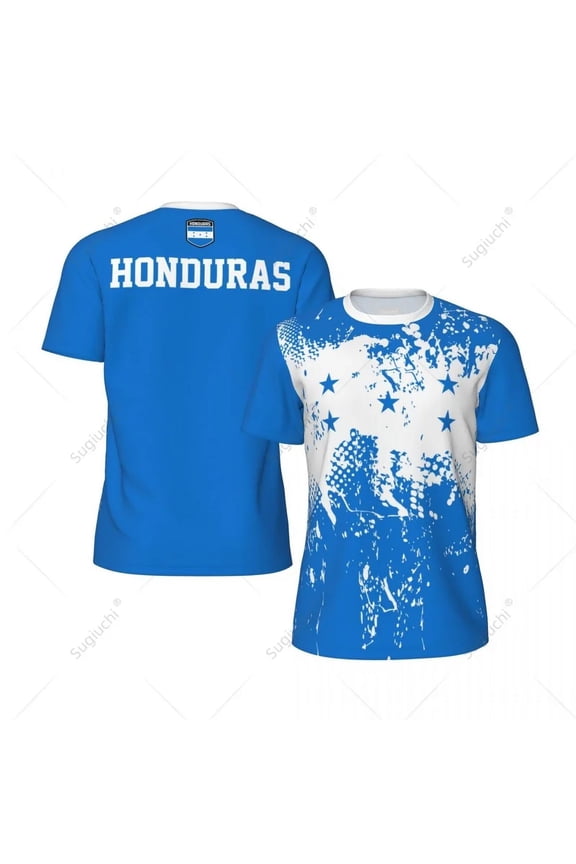 Exclusive design Honduras Flag Grain 3D Printed Men For Running Bike Soccer Tennis Fitness Sports jersey Mesh Fans Short T-shirt