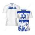 thumbnail image 1 of Exclusive design Israel Flag Grain 3D Printed Men For Running Bike Soccer Tennis Fitness Sports jersey Mesh Fans Short T-shirt, 1 of 1