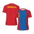 thumbnail image 1 of Exclusive design Mongolia Flag Grain 3D Printed Men For Running Bike Soccer Tennis Fitness Sports tshirt Mesh Fans Short T-shirt, 1 of 11