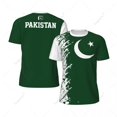 thumbnail image 1 of Exclusive design Pakistan Flag Grain 3D Printed Men For Running Bike Soccer Tennis Fitness Sports tshirt Mesh Fans Short T-shirt, 1 of 11