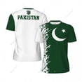 thumbnail image 1 of Exclusive design Pakistan Flag Grain 3D Printed Men For Running Bike Soccer Tennis Fitness Sports tshirt Mesh Fans Short T-shirt, 1 of 11