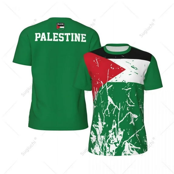 Exclusive design Palestine Flag Grain 3D Printed Men For Running Bike Soccer Tennis Fitness Sports jersey Mesh Short T-shirt