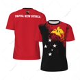 thumbnail image 1 of Exclusive design Papua New Guinea Flag Grain 3D Printed Men Running Bike Soccer Tennis Fitness Sports tshirt Mesh T-shirt, 1 of 13