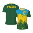 thumbnail image 1 of Exclusive design Rwanda Flag Grain 3D Printed Men For Running Bike Soccer Tennis Fitness Sports tshirt Mesh Fans Short T-shirt, 1 of 10