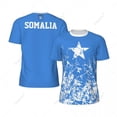 thumbnail image 1 of Exclusive design Somalia Flag Grain 3D Printed Men For Running Bike Soccer Tennis Fitness Sports tshirt Mesh Fans Short T-shirt, 1 of 11
