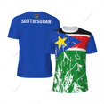 thumbnail image 1 of Exclusive design South Sudan Flag Grain 3D Printed Men For Running Bike Soccer Tennis Fitness Sports tshirt Mesh Short T-shirt, 1 of 18