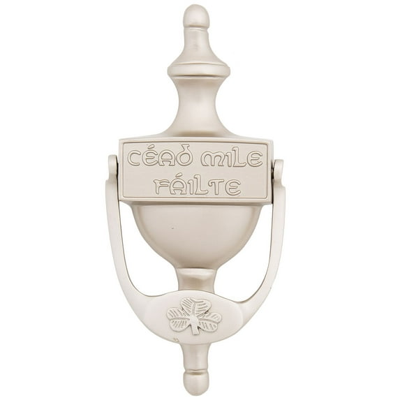 Exclusively Irish Cead Mile Failte - Pewter Shamrock Door Knocker