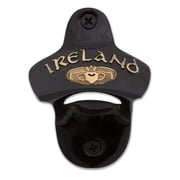 Exclusively Irish Ireland Claddagh Bottle Opener-Black Brass 3.5x2.5in