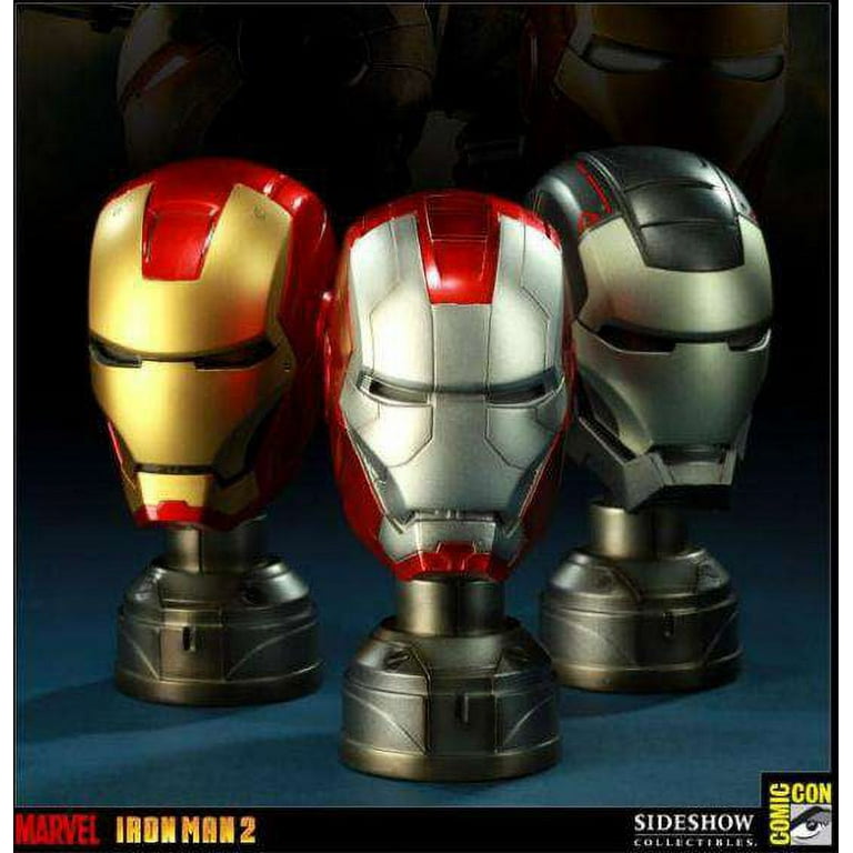 Sideshow Collectible Exclusives Iron Man 2 Helmet Set with Sideshow Collectible Exclusives Iron Man 2 Helmet Set with