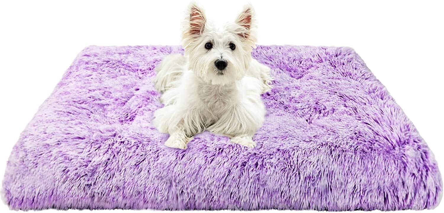 Moonsea Dog Bed Crate Mat - Soft Plush, Machine Washable, 42x28 Inches, All Breeds