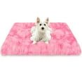 thumbnail image 1 of Exclusivo Mezcla Soft Plush Dog Bed Crate Mat for Medium Dogs (32*22*4 in), Faux Fur Fluffy Dog Pet Cat Kennel Pad with Anti-Slip Bottom, Machine Washable, Gradient Pink, 1 of 6