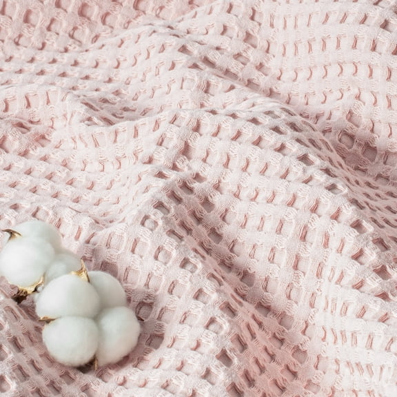 Exclusivo Mezcla 100% Cotton Full Size Blanket, Lightweight Gauze Blankets for Sofa(90"x80", Pink)