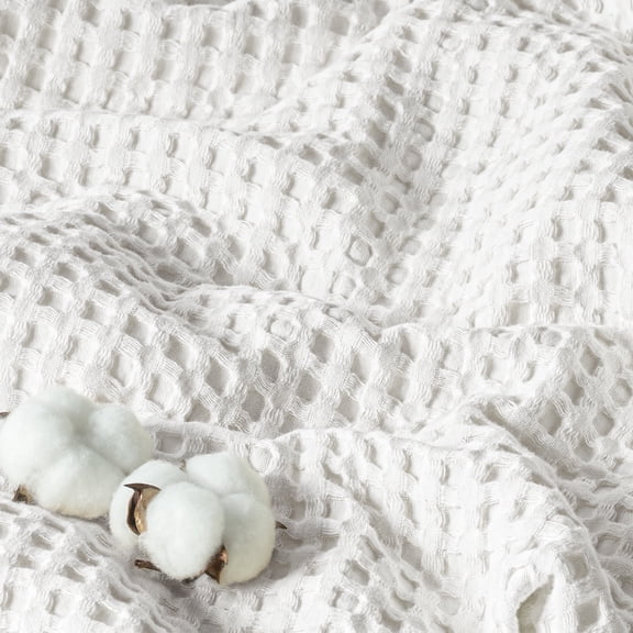 Exclusivo Mezcla 100% Cotton Full Size Blanket, Lightweight Gauze Blankets for Sofa(90"x80", White)