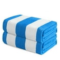 thumbnail image 1 of Exclusivo Mezcla 2 Pack Microfiber Cabana Striped Large Beach Towels (Blue, 30" x 60")-Soft, Quick Dry, Absorbent, and Plush, 1 of 8