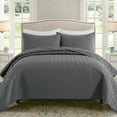 Exclusivo Mezcla Gray Twin Size 2Piece Quilt Set Lightweight, Soft