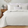 thumbnail image 1 of Exclusivo Mezcla 3-Piece King Size Quilt Set, Basket Quilted Bedspread/Coverlet/Bed Cover(96"x 104", White), 1 of 6