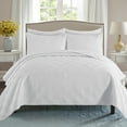 Exclusivo Mezcla White Queen Size, Lightweight Thin 3Piece Quilt Set