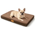 thumbnail image 1 of Exclusivo Mezcla Small Dog Bed with Removable and Washable Cover, Orthopedic Pet Bed for Crates, Non-Slip Bottom and Waterproof Liner, 30"×20", Brown, 1 of 10