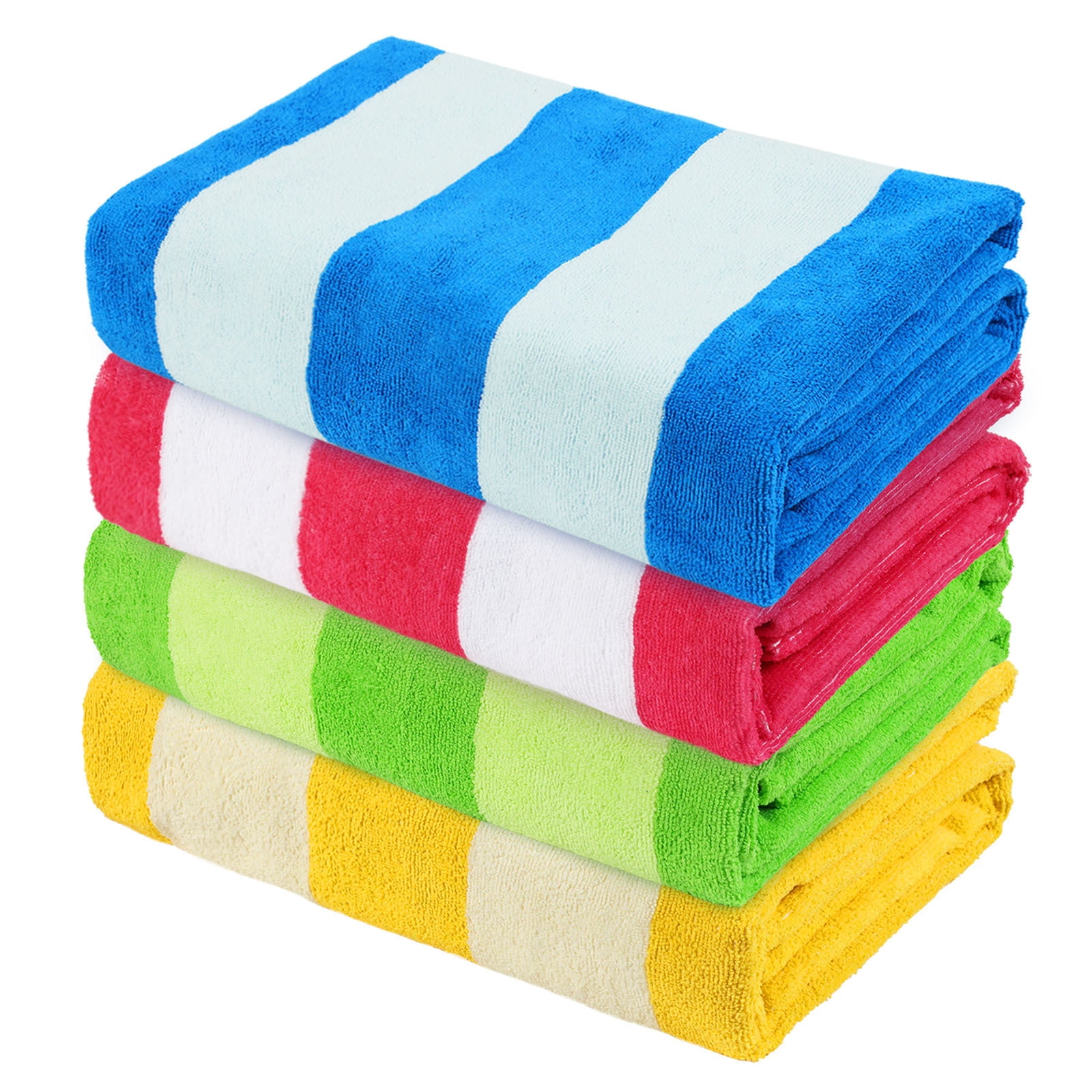 Exclusivo Mezcla 4 Pack Microfiber Cabana Striped Beach Towels for Adults Soft Quick Dry Absorbent 30 x 60 Walmart