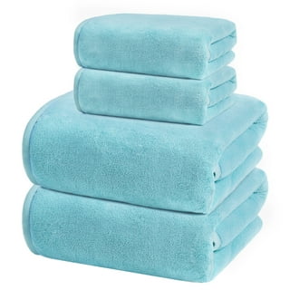 ANMINY Large Microfiber Bath Towels Soft Absorbent Towel for Gym Spa Shower  Beach Travel Body Wrap Towel, Blue 