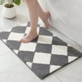 thumbnail image 1 of Exclusivo Mezcla Bathroom Rugs Mat 17x24, Extra Soft Non Slip Absorbent Water Microfiber Bath Rugs, Machine Washable Quick Dry Bath Mats for Bathroom Floor, Shower, Home Decor, Checkered Grey, 1 of 8