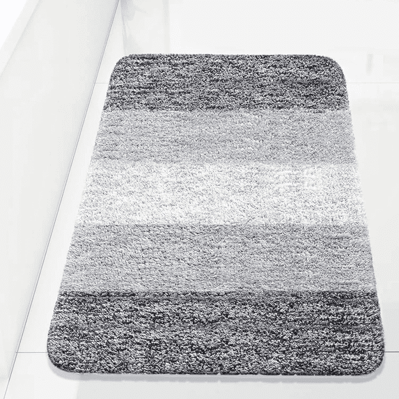 Exclusivo Mezcla Toilet Rugs U-Shaped 20x24, Extra Soft Non Slip Absorbent Water Microfiber Bath Rugs, Machine Washable Quick Dry Bath Mats for Toilet, Gradient Coffee
