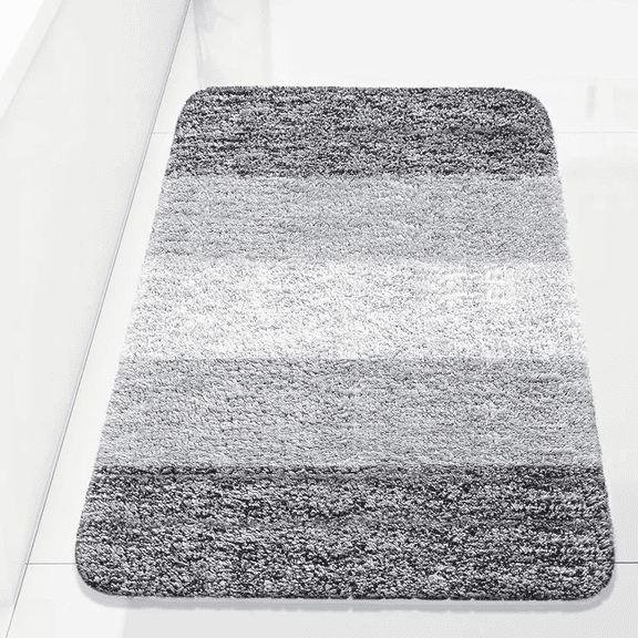 Exclusivo Mezcla Toilet Rugs U-Shaped 20x24, Extra Soft Non Slip Absorbent Water Microfiber Bath Rugs, Machine Washable Quick Dry Bath Mats for Toilet, Gradient Coffee