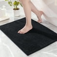 thumbnail image 1 of Exclusivo Mezcla Bathroom Rugs Mat 20x30, Extra Soft Absorbent Chenille Bath Rugs Mat, Quick Dry, Machine Washable Bath Mats for Bathroom Floor, Shower, Home Decor, Black, 1 of 10