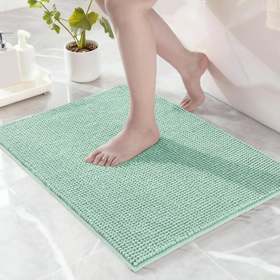Exclusivo Mezcla Bathroom Rugs Mat 24x36, Extra Soft Absorbent Chenille Bath Rugs Mat, Quick Dry, Machine Washable Bath Mats for Bathroom Floor, Shower, Home Decor, Sage Green