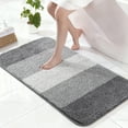 thumbnail image 1 of Exclusivo Mezcla Bathroom Rugs Mat 24x47, Extra Soft Non Slip Absorbent Water Microfiber Bath Rugs, Machine Washable Quick Dry Bath Mats for Bathroom Floor, Shower, Home Decor, Gradient Grey, 1 of 8