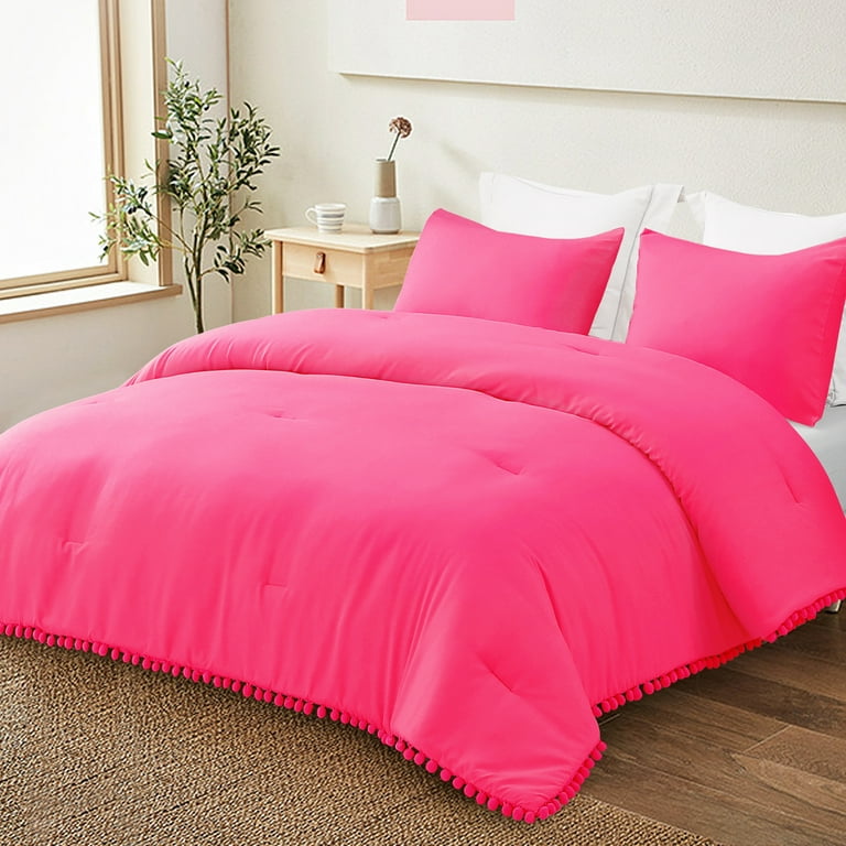 Frill Boho Fringe Pillow Cover - Pink Rose Quartz