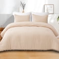 thumbnail image 1 of Exclusivo Mezcla Boho Pom Pom Ball Fringe Twin Comforter Set, 2 Pieces Beige Lightweight Down Alternative Bedding Comforter Sets for All Seasons (1 Comforter and 1 Pillowcase), 1 of 8