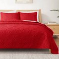 thumbnail image 1 of Exclusivo Mezcla California King Quilt Bedding Set, Lightweight Soft Bedspreads Coverlets with 2 Pillow Shams, Modern Red Oversized Quilts King Size for All Seasons, 1 of 7