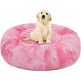 "Exclusivo Mezcla Donut Dog Bed, AntiAnxiety Plush Cozy Pet Bed, 36