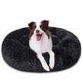 thumbnail image 1 of Exclusivo Mezcla Calming Donut Pet Bed for Large Dogs 36", Anti-Anxiety Plush Cozy Warming Dog Bed, Black, 1 of 7