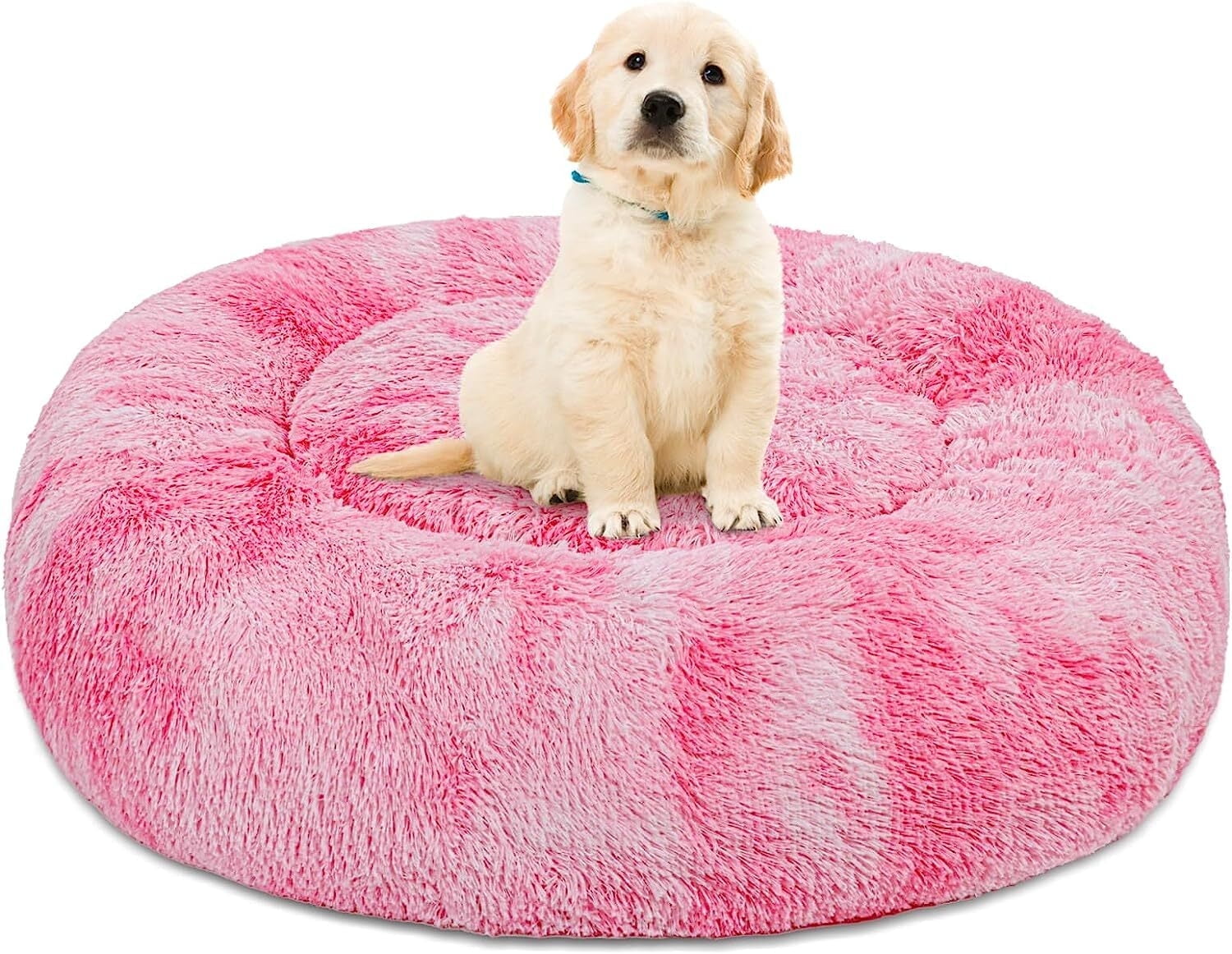 CozyPaws 20-inch Calming Donut Dog Bed – Anti-Anxiety Support