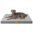 thumbnail image 1 of Exclusivo Mezcla Checkered Orthopedic Pet Bed for Extra Large Dogs 56"X40", Waterproof Removable Washable Cover, Gray, 1 of 7