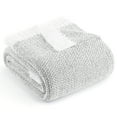 thumbnail image 1 of Exclusivo Mezcla Knit Blanket for Bed Twin Size, Ultra Soft Cozy Fluffy Blanket, Lightweight Fuzzy Throw for Couch and Bed, Mixed Grey, 60"x80", 1 of 9