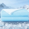 thumbnail image 1 of Exclusivo Mezcla Cooling Comforters Queen Size Light Blue, Lightweight Summer Blanket for Hot Sleepers, Soft Breathable Cool Bedding Duvet for Night Sweats, 90"x90", 1 of 9