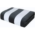 thumbnail image 1 of Exclusivo Mezcla Cotton Oversized 35"x70" Cabana Stripe Beach Towel, Super Absorbent Soft Plush Pool Towel, Bath Towel (Charcoal Grey), 1 of 9