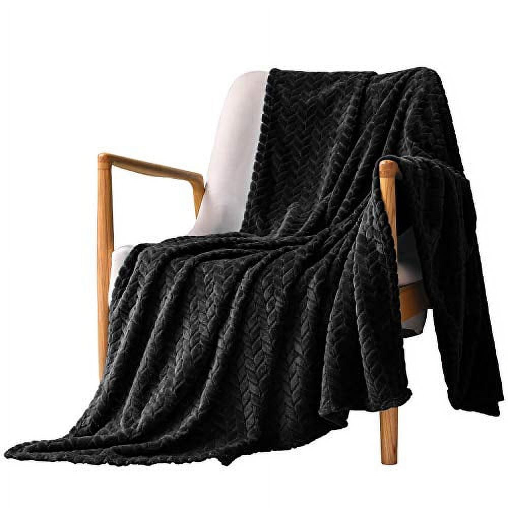 Huglanket Quilting Gifts Throws for Women, Flannel Blanket Black