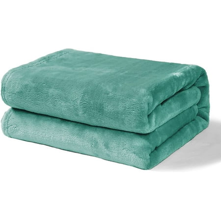 Exclusivo Mezcla Flannel Fleece Velvet Plush Throw Blanket - 40" x 50"(Celadon)