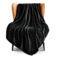 thumbnail image 1 of Exclusivo Mezcla Fleece Throw Blanket for Couch, Sofa, 300GSM Super Soft and Warm Blankets, Black Throw All Season Use, Cozy, Plush, Lightweight, 50x60 Inches, 1 of 8