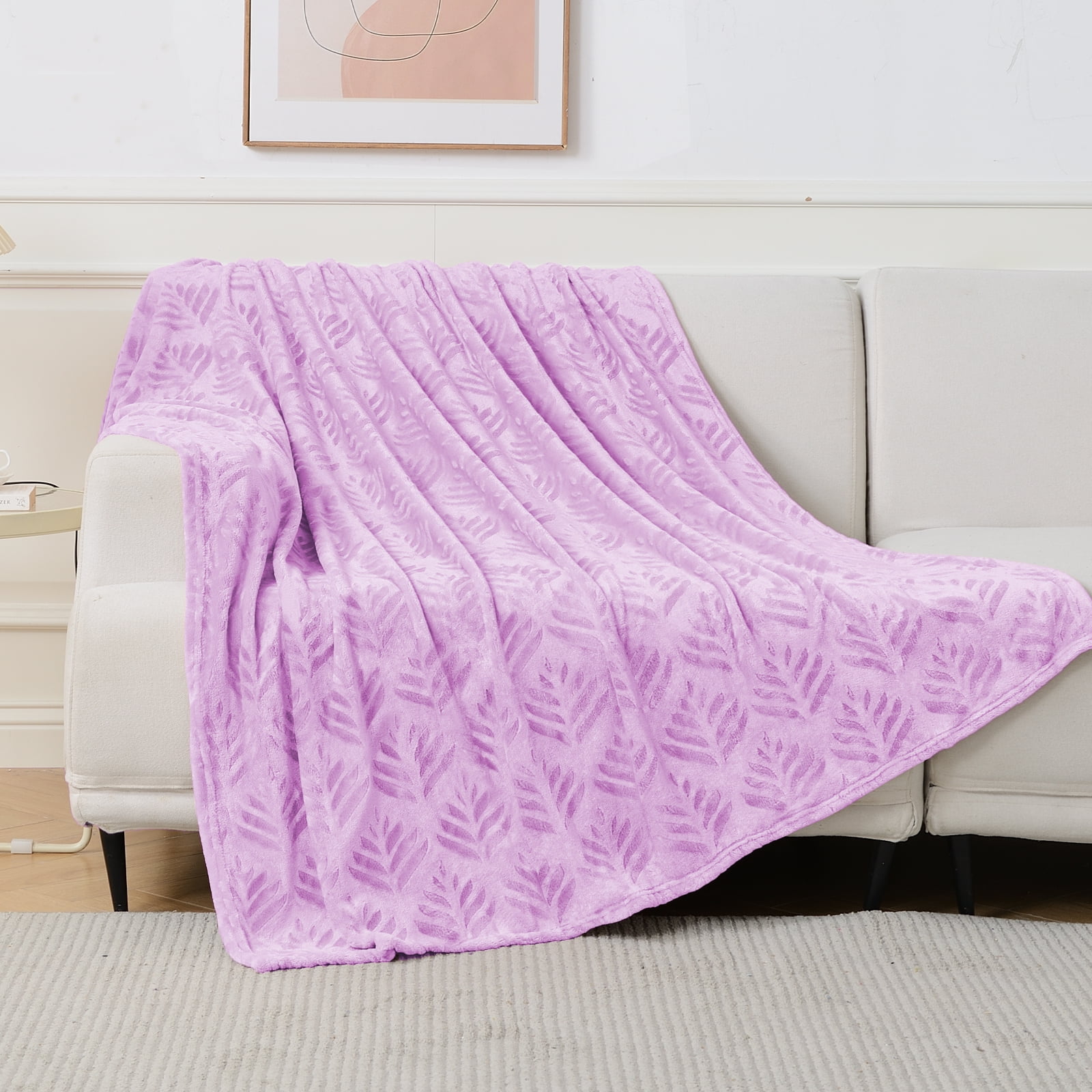 Exclusivo Mezcla Fleece Throw Blanket for Couch, Super Soft and Warm