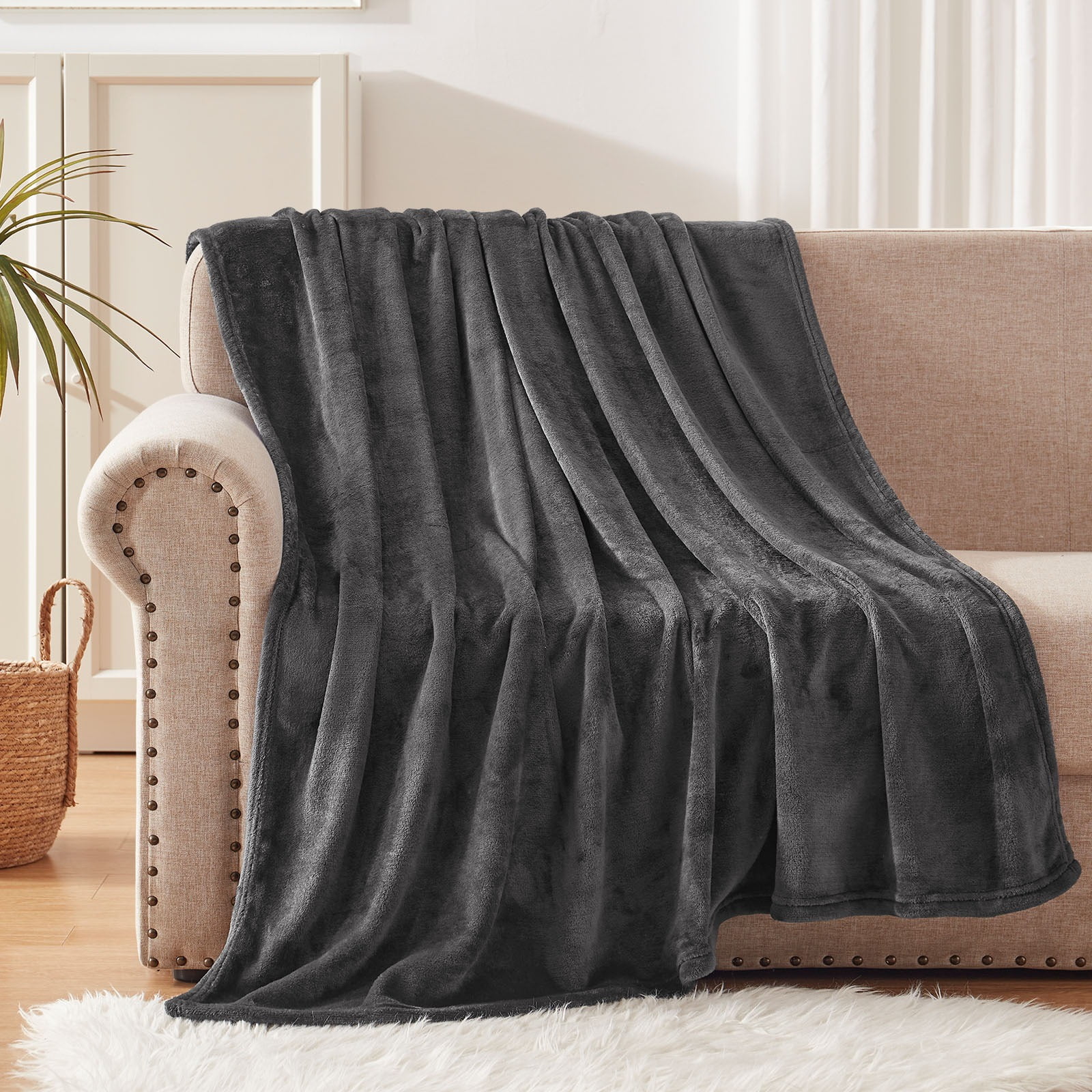 Exclusivo Mezcla Fleece Throw Blanket for Couch/Sofa/Bed,Plush Soft